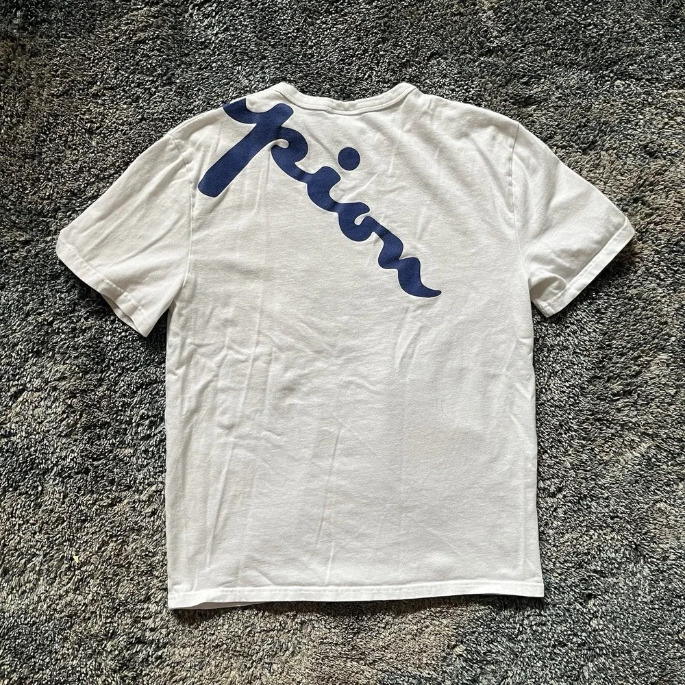 Vintage Champion Men's M Wrap Around White Short Sleeve T-Shirt Distressed Y2K - Picture 2 of 6